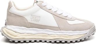 Miharayasuhiro Sneakers, male, White, 10 UK, White Chunky Sole Lace-Up Trainers