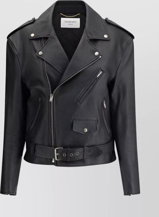 Saint Laurent leather biker jacket