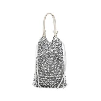 Staud Karla Beaded-mesh Drawstring Tote Bag