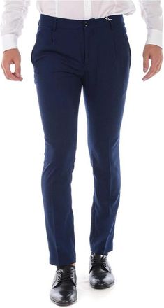 Daniele Alessandrini Jeans - Heren - Nette broeken - Blauw - XS - Polyester - Broeken