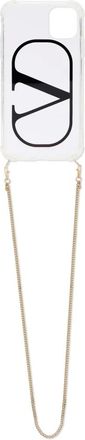 Valentino Garavani Phone Accessories, female, White, Size: ONE SIZE Stylish iPhone 11 Case with Chain