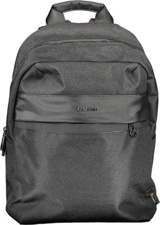 Calvin Klein Backpacks, male, Black, Size: ONE SIZE Black Mens Backpack with Zip Closure