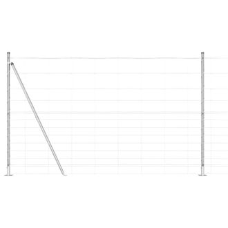Berkfield Home Field Fence 1.5x50 m Galvanised Steel in Silver