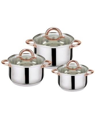 J&V Textiles 6Pc Stainless Steel Casserole Set