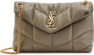 Saint Laurent Lou Small Quilted Shoulder bag - Taupe - One Size