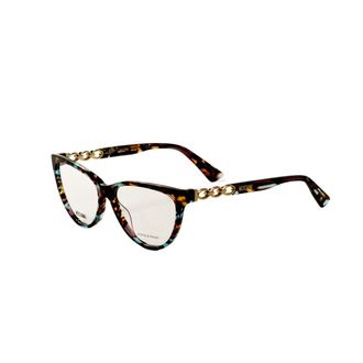 Moschino Womens 53mm Brown Blue Havana Opticals