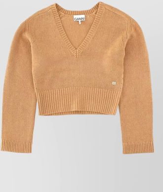 Ganni wool jersey sweatshirt