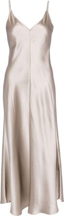 VOZ V-neck slip silk dress - women - Silk - M - Neutrals