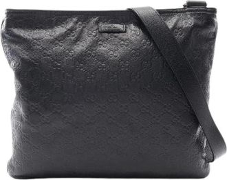 Gucci Pre-owned Guccissima Leder Schoudertas - Dames - Vintage Schoudertas - Zwart - ONE Size - Leer - Vintage