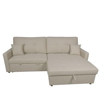 Home Heavenly Home Heavenly - Sof&aacute; Chaise Longue Reversible Sahara, Con Arc&oacute;n De Almacenamiento Y Cama Extra&iacute;ble, Tapizado Antimanchas Con Ca Color: Beige
