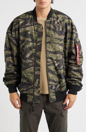 Alpha Industries L-2B Oversize Flight Jacket in Tiger Camo at Nordstrom, Size Xx-Large