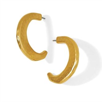 Brighton Womens Montagne Post Hoop Earrings In Brushed Gold