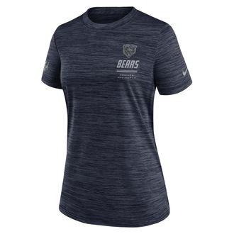 Nike Chicago Bears Sideline Velocity Nike Womens Dri-FIT NFL T-Shirt in Blue | 03EY41L7Q-7VD