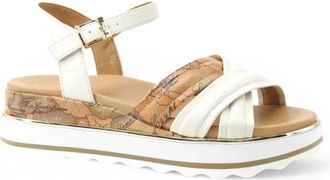 Alviero Martini 1A Classe Platform Sleehak Sandaal - Dames - Sleehakken - Beige - 36 EU - Schoenen