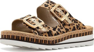 Rieker V7955 Regina 55 Womens Wedge Shoes Leo Namib/Palegold : EU 42 (US Womens 10-10.5) M, Leather