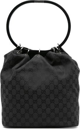 Gucci Pre-owned Womens Monogram Bucket Bag - Black Textile - One Size