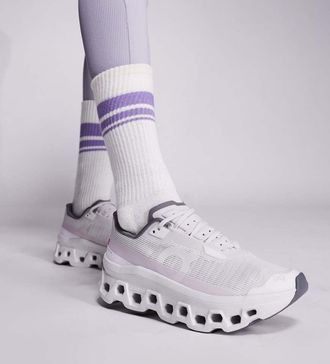 On Running ON - Cloudmonster Void - Sneakers da corsa grigie e rosa-Grigio