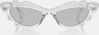 Aquazzura Palm Babe embellished cat-eye sunglasses
