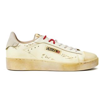 Autry Medalist Low Sneaker - Heren - Sneakers - Beige - 41 EU - Leer - Schoenen
