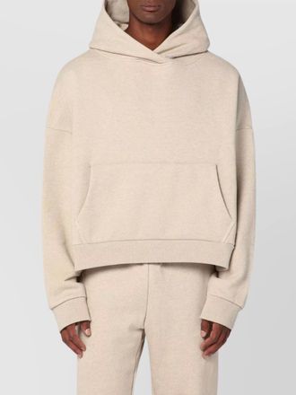 Entire studios cotton hooded sweatshirt kangaroo pocket ribbed cuffs