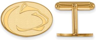 Diamond2Deal Sterling Silver Gold-plated Penn State University Lion Cuff Links