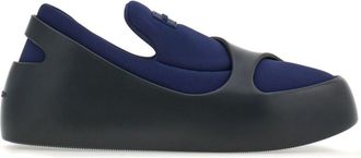 Ferragamo Hybrid logo-patch slip-on sneakers - women - Rubber/Fabric - 10 - Blue
