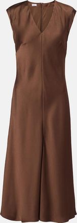 Brunello Cucinelli Abito midi in satin