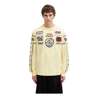 by Parra Never Sinister Long Sleeve Tee - Heren - Tops - Geel - Maat: L Katoen