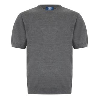 Fedeli Round-neck Knitwear, male, Gray, Size: M Dark gray elegant and versatile sweater