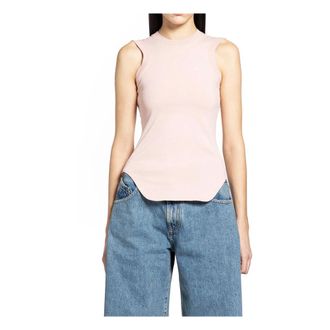 The Attico Tops, Dames, Roze, XS, Katoen, Reese Tank Top