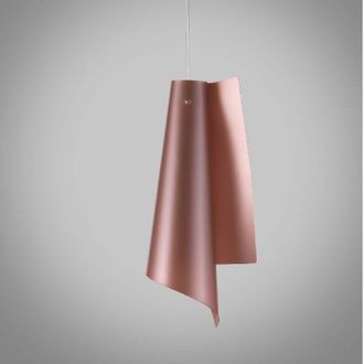 Linea Zero L&aacute;mpara De Suspensi&oacute;n En Polilux Vela Cobre Di&aacute;metro 19 X H49 Cm