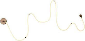 Lucide L&aacute;mpara de pared de aluminio con 1 led integrado, champ&aacute;n color