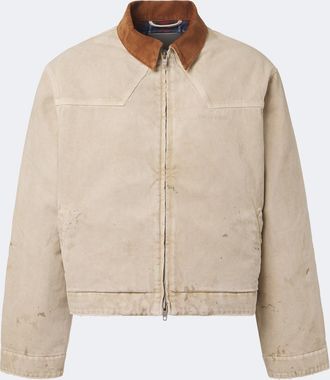 Balenciaga Giacca blouson in canvas con velluto a coste