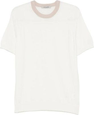 La Fileria T-shirt Fileria - Heren - Ronde hals truien - Wit - 4XL - Katoen - Truien & Vesten