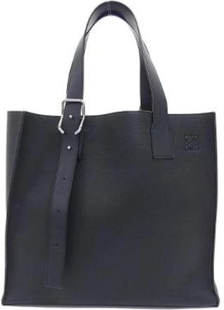 Loewe Pre-owned Buckle Zip Tote Calf Tote Bag - unisex - Loewe Pre-owned - Vintage Shoulder Bags - Black - ONE SIZE - Pre-owned