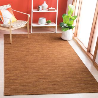 Safavieh Kilim Hand Made Area Rug, Brown Solid / Tonal Style Non-Shedding