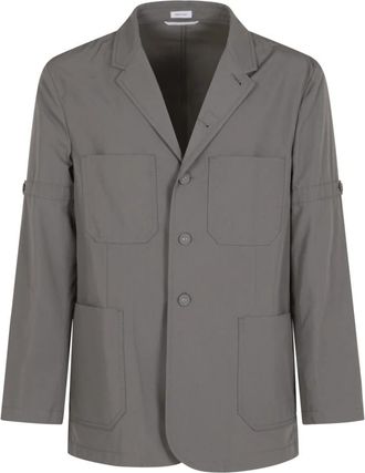 Thom Browne Cotton Suiting Armband Unconstructed Blazer - Heren - Blazers - Grijs - M - Katoen - Jassen