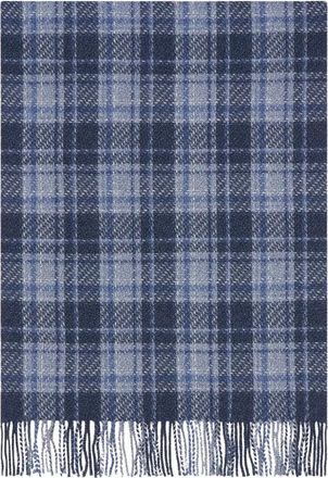 Kiton Geruite Kasjmier Sjaal - Dames - Wintersjaals - Blauw - ONE Size - Kasjmier - Accessoires