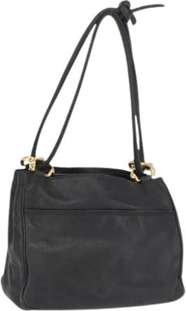 Loewe Pre-owned Shoulder Bags, female, Black, Size: ONE SIZE Pre-owned Leather Shoulder Bag
