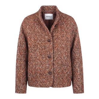 ottod'Ame Jassen, Dames, Bruin, XS, Tweed, Tweed Jas