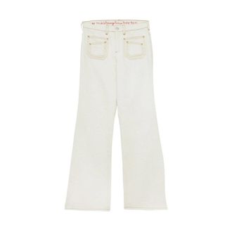 Ines De La Fressange Dames, Jeans, Beige, Maat: W28 Katoen