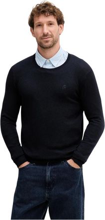 Karl Lagerfeld Trui met ronde hals - Heren - Ronde hals truien - Blauw - 2XL - Wol - Truien & Vesten