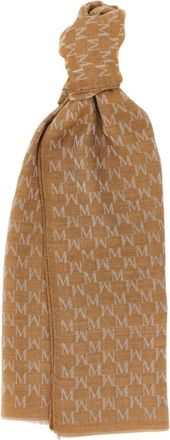 Max Mara Monogram Sjaal - Dames - Wintersjaals - Bruin - ONE Size - Accessoires
