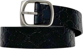 Gucci Pre-owned Vintage Riem - unisex - Vintage Accessoires - Zwart - ONE Size - Leer - Vintage