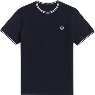 Fred Perry Twin Tipped T-shirt - Heren - T-shirts - Blauw - 2XL - Katoen - Tops