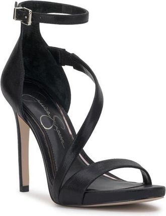 Jessica Simpson Rayli Sandal in Black Shimmer Sand at Nordstrom, Size 9
