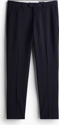 H&M Anzughose aus Seersucker in Slim Fit - Blue