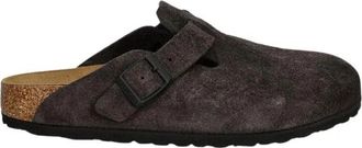 Birkenstock Boston Lifestyle Sandalen - Dames - Slip ons - Grijs - 40 EU - Leer - Schoenen