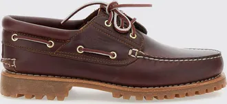Timberland Scarpe da barca in pelle liscia con suola in gomma dentellata