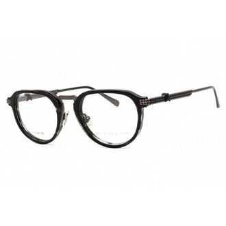 Philipp Plein Mens Black Round Eyeglass Frames VPP116V